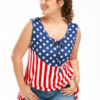 American Flag Patriotic Sleeveless T-Shirt - Image 2