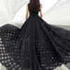 Black Cut Out Polyester Maxi Dress for Women - Image 2
