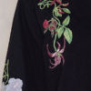 Black Shirt Dress Embroidered Long Sleeve Split Button Spring Dress - Image 3
