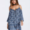 Boho Cold Shoulder Ethnic Ruffle Beach Dresses