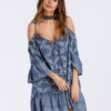 Boho Cold Shoulder Ethnic Ruffle Beach Dresses - Image 3