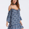 Boho Cold Shoulder Ethnic Ruffle Beach Dresses - Image 4