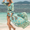 Boho Dress High-low Floral Print Long Dresses For Women Cloth