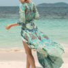 Boho Dress High-low Floral Print Long Dresses For Women Cloth - Image 3