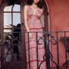 Boho Maxi Dress Women Chiffon Red Halter Ethnic Print Backless Split Beach Dress - Image 6
