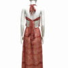 Boho Maxi Dress Women Chiffon Red Halter Ethnic Print Backless Split Beach Dress - Image 2