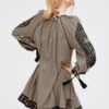 Boho Plunging Neck Fringe Split Shift Dresses - Image 4