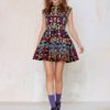 Boho Skater Slim Fit Short Dress - Image 2