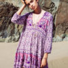 Boho V Neck Oversized Short Dresses - Image 4
