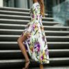 Floral Long Sleeve Printed Long Maxi Dress - Image 3
