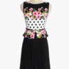 Floral Print Sleeveless Flared Dress - Image 2
