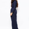 High Front Split Long Dress V-neck Long Sleeve Maxi Dress - Image 2