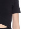 Long Black Dress Pleated Women’s Cut Out Short Sleeve Round Neck Irregular Maxi Dress - Image 2