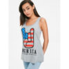 Patriotic American Flag Letter Tank Top