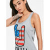 Patriotic American Flag Letter Tank Top - Image 2