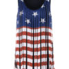 Patriotism American Flag Fringe Tank Top
