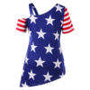 Plus Size American Flag Asymmetric T-shirt - Image 2