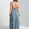 Slip Cutout Pleated High Low Boho Dresses - Image 2