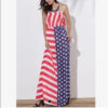 Strapless Patriotic American Flag Maxi Bandeau Dresses - Image 2