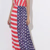 Strapless Patriotic American Flag Maxi Bandeau Dresses