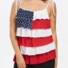 Tiered Patriotic American Flag Tank Top