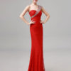 White Lace Long Dress One Shoulder Split Maxi Dress For Women - Image 3
