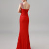 White Lace Long Dress One Shoulder Split Maxi Dress For Women - Image 2