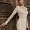 White Long Dress Lace Maxi Party Dress V Neck Backless Long Sleeve Women Formal Dress - Image 6
