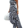 Women's Slip Dress Striped High Low Dress