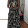 Women's Slip Dress Striped High Low Dress - Image 2
