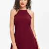 Back Zipper Scalloped Mini Dress