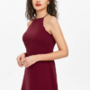 Back Zipper Scalloped Mini Dress - Image 3
