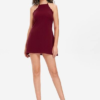 Back Zipper Scalloped Mini Dress - Image 2