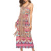 Boho Fringe V Neck Geometric Maxi Dresses - Image 2