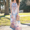 Boho Halter Backless Tassels Maxi Dresses
