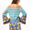Boho Off The Shoulder Long Sleeve Fringe Dresses - Image 2
