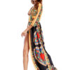 Boho Plunging Neckline Slit Long Maxi Dresses - Image 4