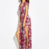 Boho Short Sleeve Slit Long Maxi Dresses - Image 2