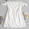 Button Up Knotted Mini Dress