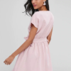 Button Up Mini Knotted Dress - Image 5