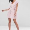 Button Up Mini Knotted Dress - Image 2
