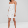Button Up Striped Mini A Line Dress - Image 2