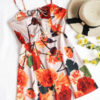Cami Lace Up Floral Mini Dress