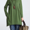 Casual Long Raglan Sleeve Turtleneck Top