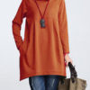 Casual Long Raglan Sleeve Turtleneck Top - Image 5