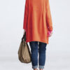 Casual Long Raglan Sleeve Turtleneck Top - Image 7