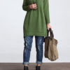 Casual Long Raglan Sleeve Turtleneck Top - Image 2