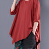Casual Loose Long Sleeve Asymmetric Blouse - Image 3