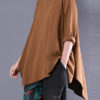 Casual Loose Long Sleeve Asymmetric Blouse - Image 4