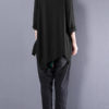 Casual Loose Long Sleeve Asymmetric Blouse - Image 2
